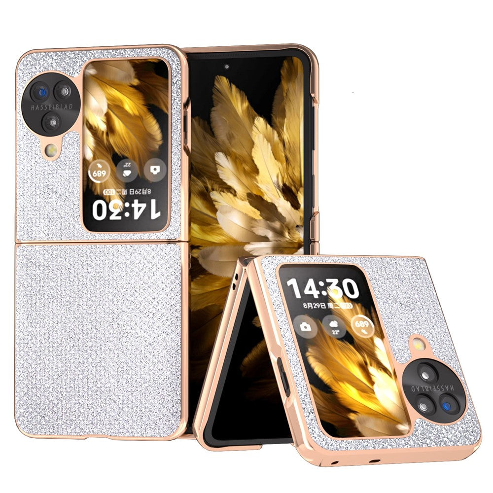 For Oppo Find N3 Flip 5G Case Rhinestone Texture Electroplating Phone Cover