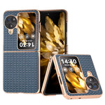 For Oppo Find N3 Flip 5G Case Genuine Cow Leather Coated PC Folding Phone Cover