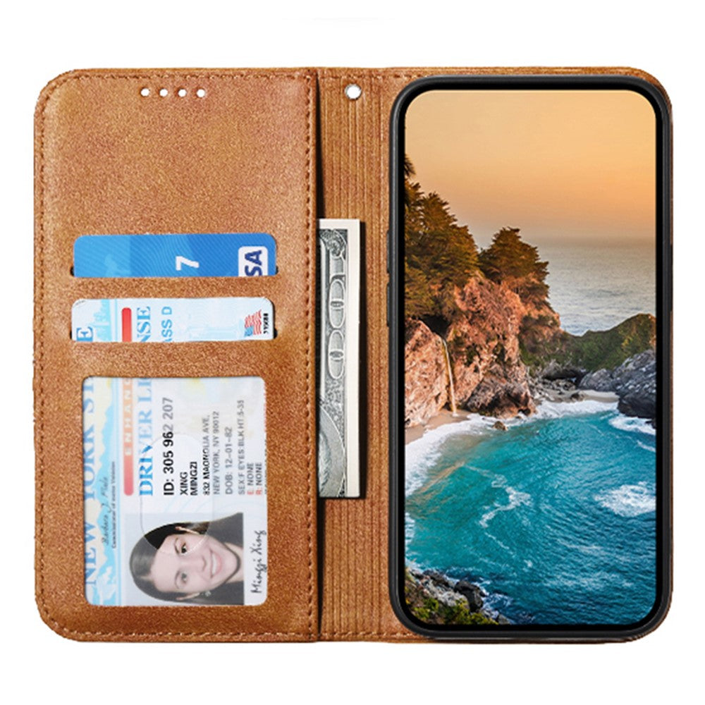 For Oppo A58 4G Case Imprinted PU Leather Phone Cover with Wallet Stand