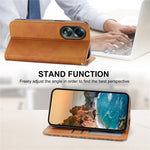 For Oppo A58 4G Case Imprinted PU Leather Phone Cover with Wallet Stand