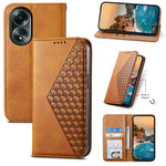 For Oppo A58 4G Case Imprinted PU Leather Phone Cover with Wallet Stand