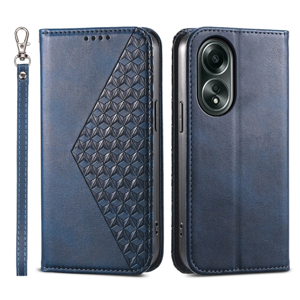 For Oppo A58 4G Case Imprinted PU Leather Phone Cover with Wallet Stand