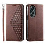 For Oppo A58 4G Case Imprinted PU Leather Phone Cover with Wallet Stand