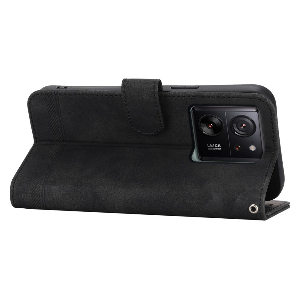 DIERFENG DF-03 For Xiaomi 13T / 13T Pro / Redmi K60 Ultra Case Imprinted Wallet Phone Shell Stand PU Leather Protector