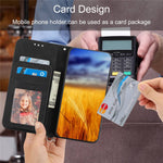 For Oppo A58 4G Case Wallet Skin-touch Phone Cover with Hand Strap + Shoulder Strap
