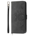 For Oppo A58 4G Case Wallet Skin-touch Phone Cover with Hand Strap + Shoulder Strap