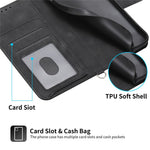For Oppo A58 4G Case Wallet Skin-touch Phone Cover with Hand Strap + Shoulder Strap