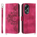 For Oppo A58 4G Case Wallet Skin-touch Phone Cover with Hand Strap + Shoulder Strap
