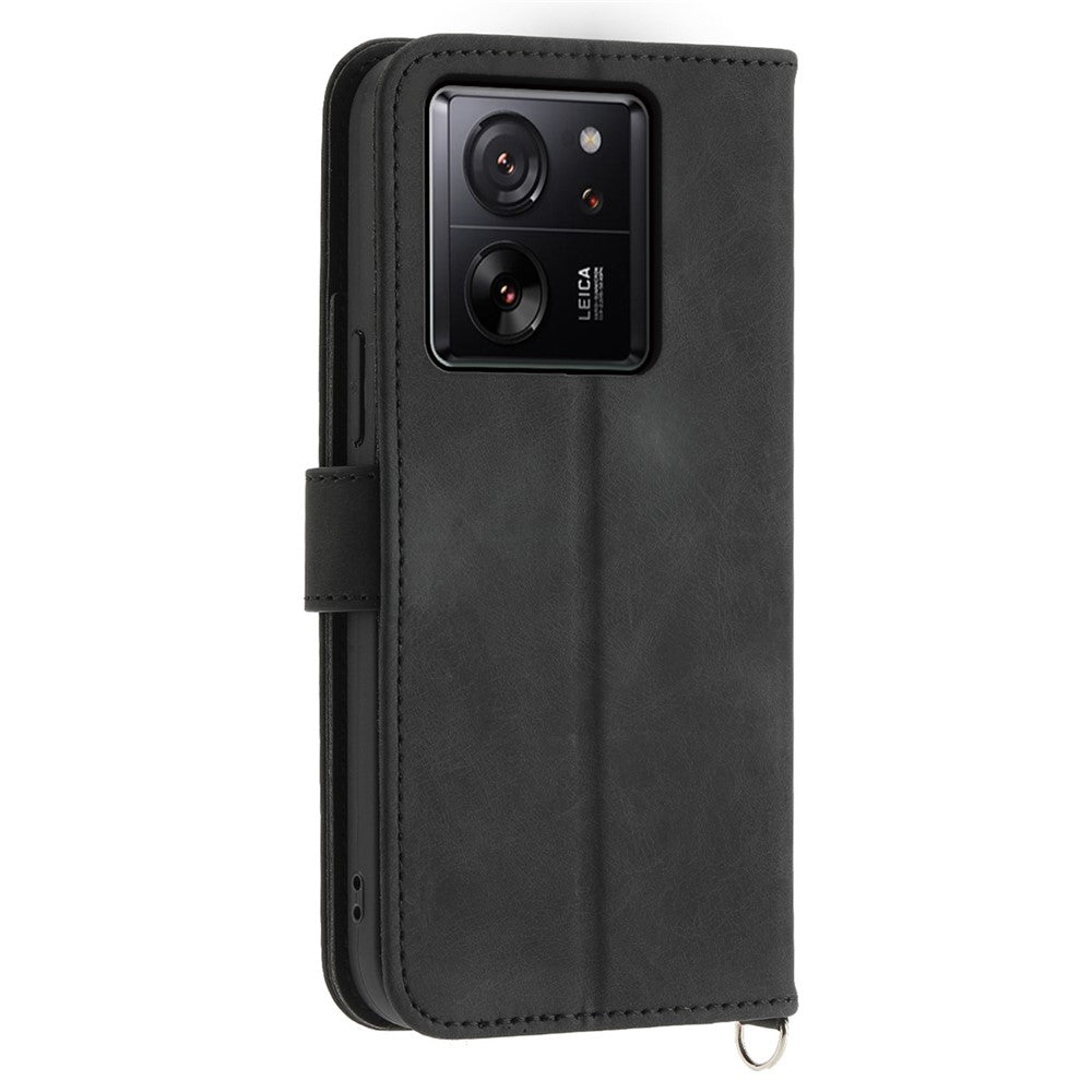 For Xiaomi 13T / 13T Pro / Redmi K60 Ultra Case Wallet Phone Leather Cover with Hand Strap + Shoulder Strap