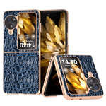 For Oppo Find N3 Flip 5G Case Genuine Cow Leather+PC Canopy Texture Anti-drop Phone Cover