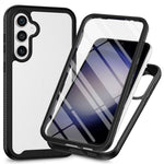 For Samsung Galaxy S23 FE Cover 3-in-1 PC+TPU Phone Protective Case with PET Screen Protector