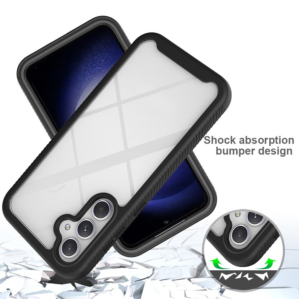 For Samsung Galaxy S23 FE Cover 3-in-1 PC+TPU Phone Protective Case with PET Screen Protector