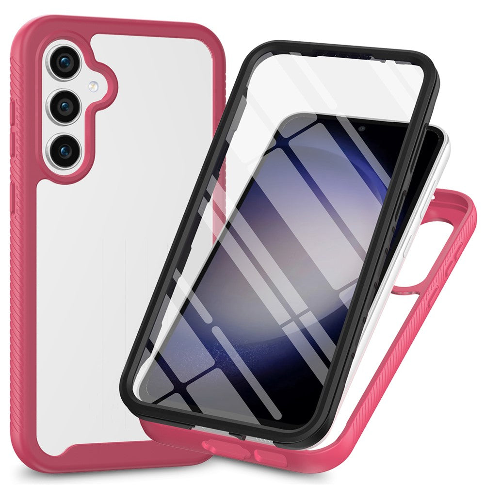 For Samsung Galaxy S23 FE Cover 3-in-1 PC+TPU Phone Protective Case with PET Screen Protector