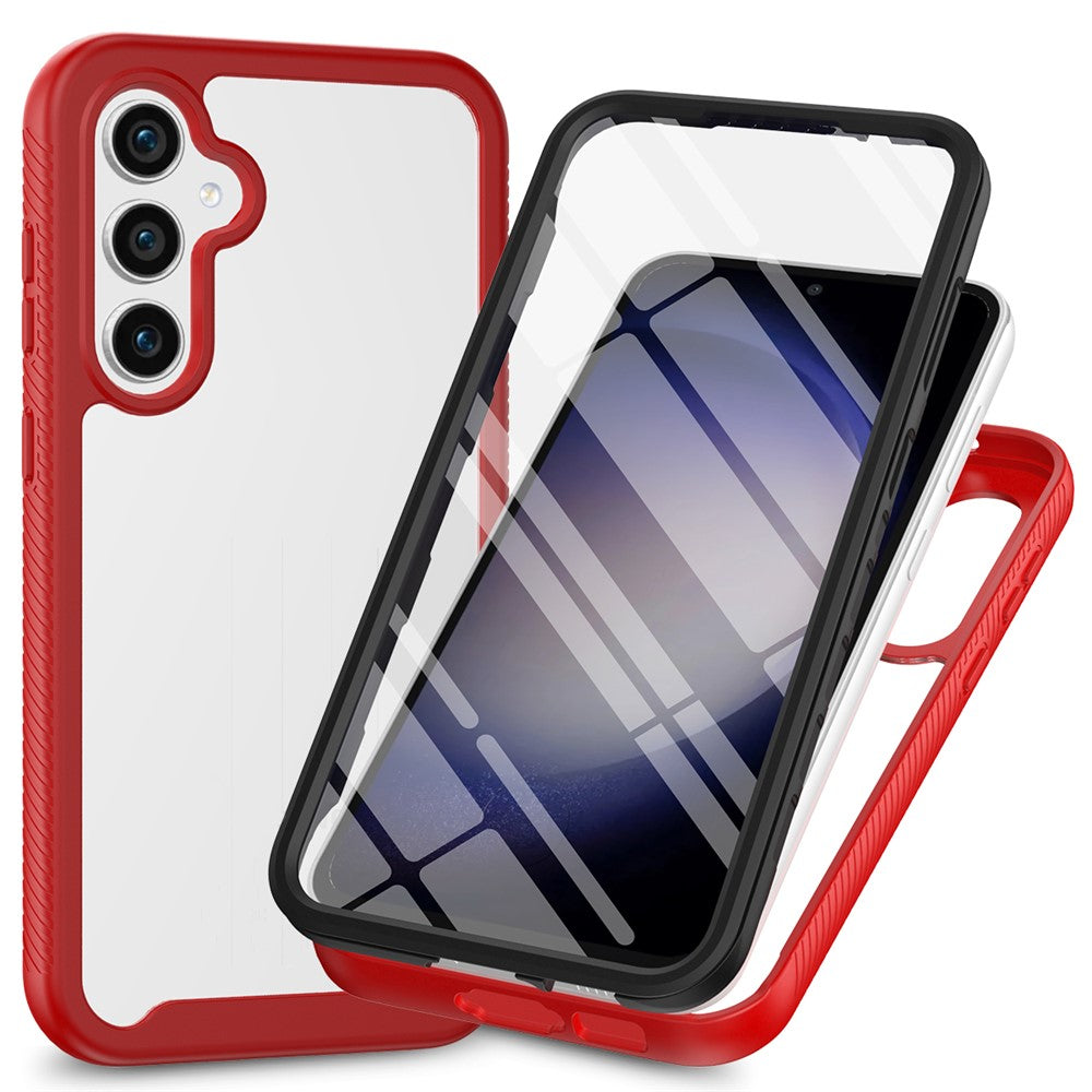 For Samsung Galaxy S23 FE Cover 3-in-1 PC+TPU Phone Protective Case with PET Screen Protector