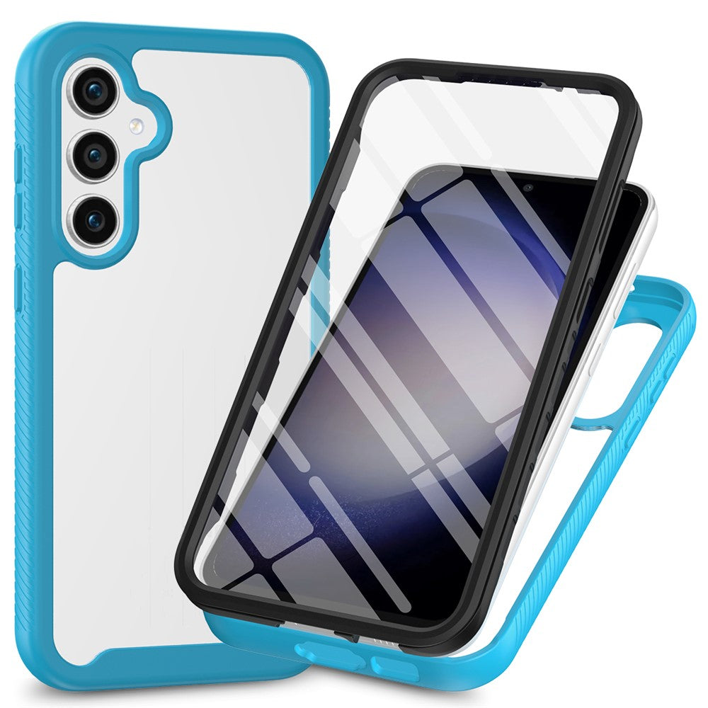 For Samsung Galaxy S23 FE Cover 3-in-1 PC+TPU Phone Protective Case with PET Screen Protector