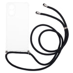 For Oppo A38 4G Case Reinforced Corners Clear TPU Cover with Lanyard