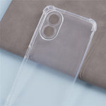 For Oppo A38 4G Case Reinforced Corners Clear TPU Cover with Lanyard