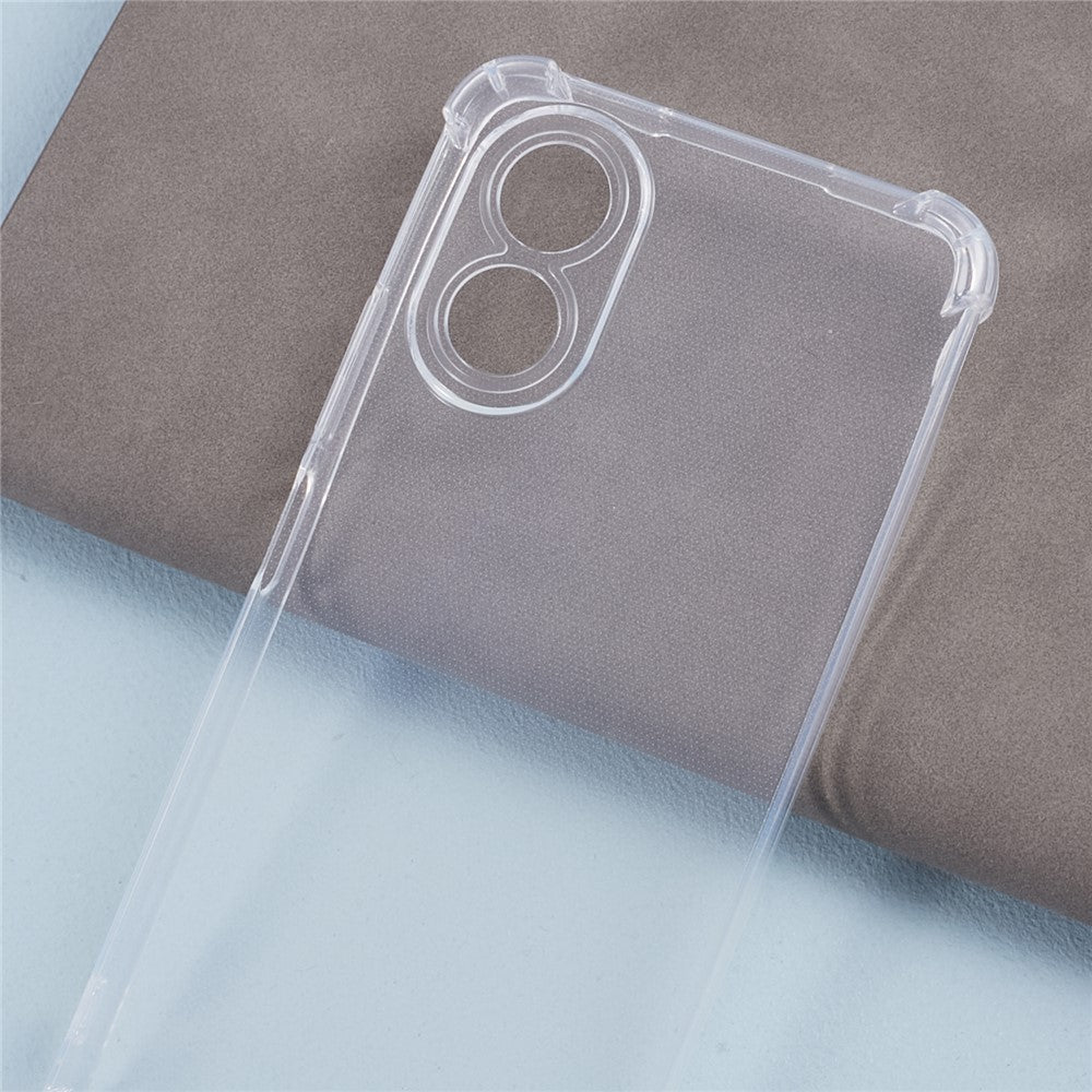 For Oppo A38 4G Case Reinforced Corners Clear TPU Cover with Lanyard