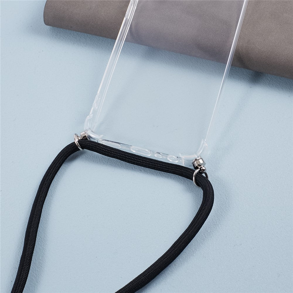 For Oppo A78 4G Case Transparent Anti-drop TPU Phone Cover with Lanyard