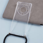 Til Honor X9a 5G Gennemsigtigt Cover Præcise Udskæringer Anti-fald TPU Cover med Lanyard