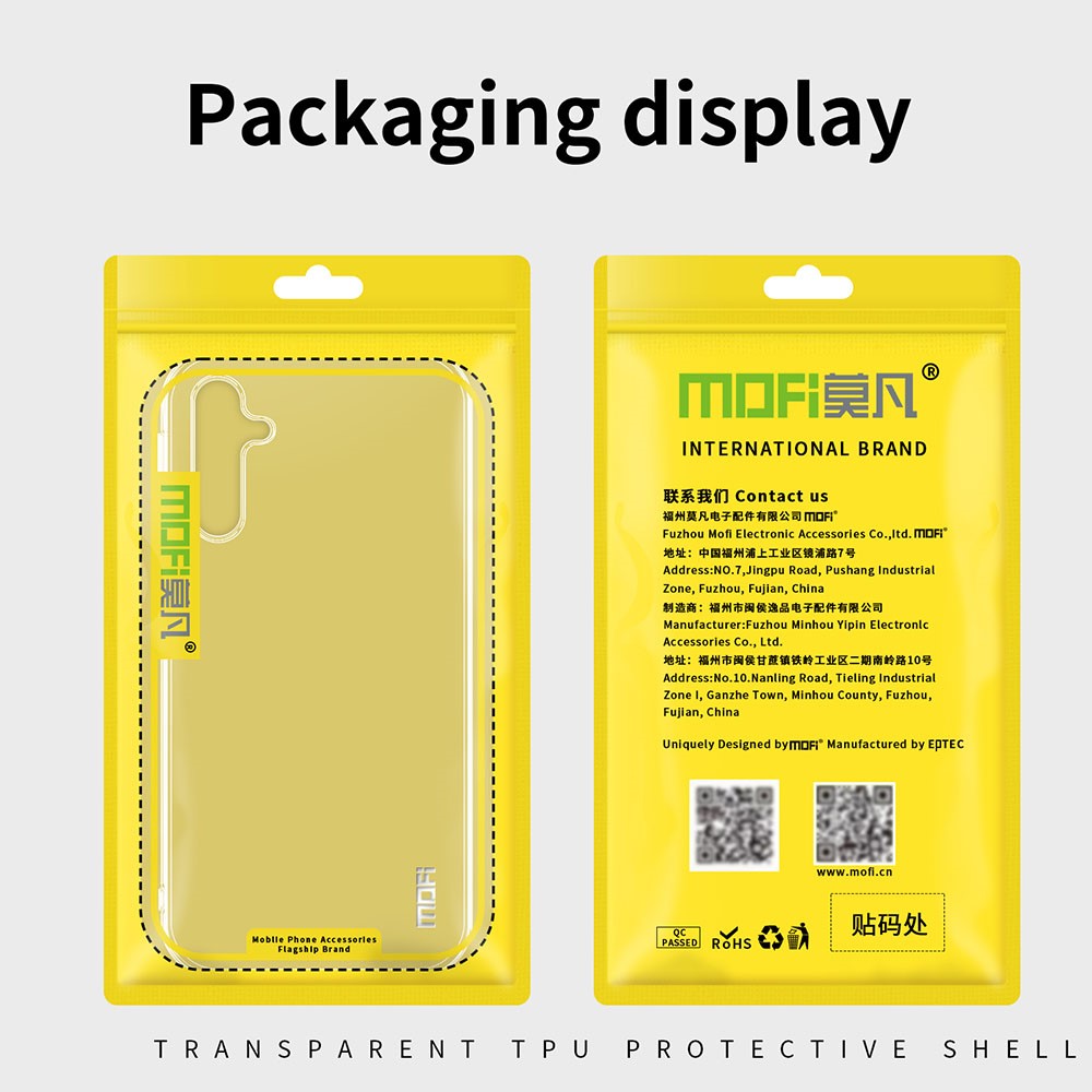 MOFI For Samsung Galaxy A05s 4G Clear Case Anti-scratch TPU Phone Cover