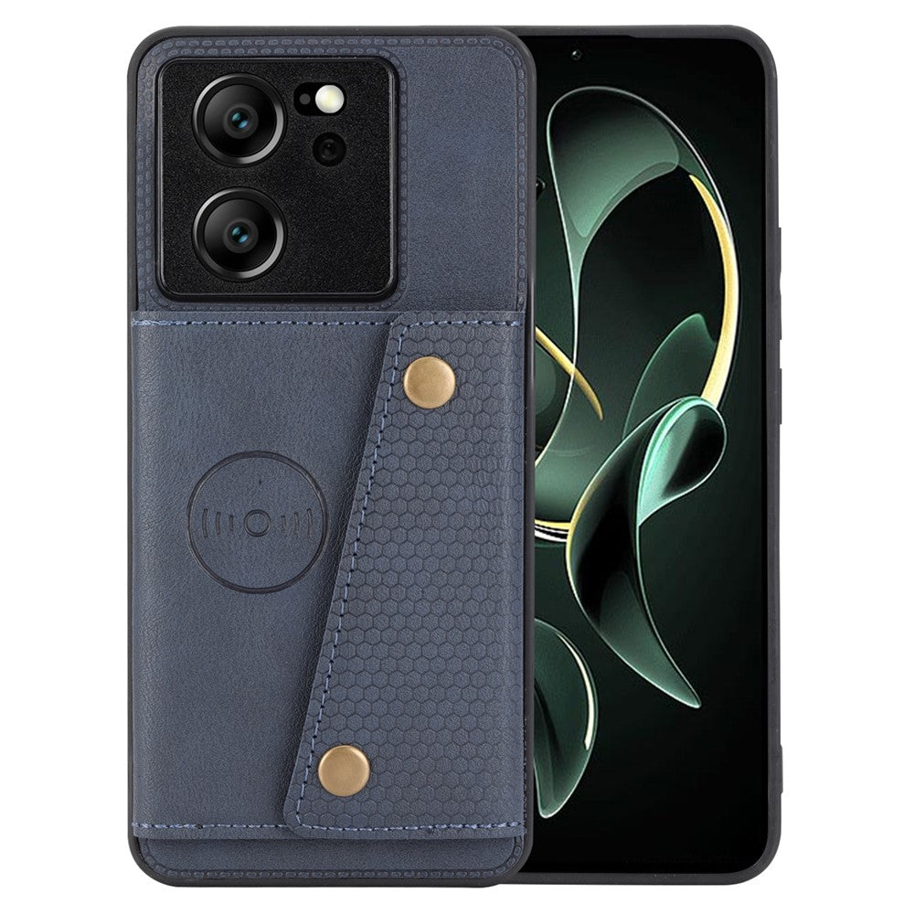 Xiaomi 13T / 13T Pro / Redmi K60 Ultra Skal Korthållare PU-läder + TPU mobilstativ