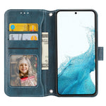 Samsung Galaxy S23 FE-skal med dragkedja, plånbok i PU-läder, stativ, mobilmobilskal med 2 remmar