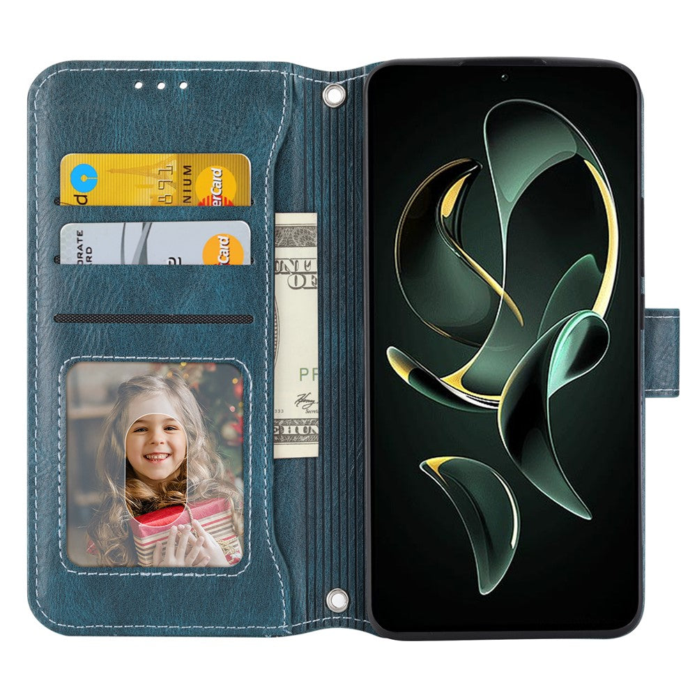 For Xiaomi Redmi K60 Ultra / 13T / 13T Pro Case Shockproof Leather Wallet Phone Cover with Long and Short Straps