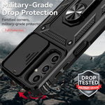 For Samsung Galaxy S23 FE Case Slide Camera Protection Kickstand Phone Cover