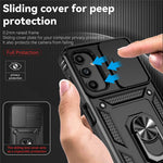 For Samsung Galaxy S23 FE Case Slide Camera Protection Kickstand Phone Cover