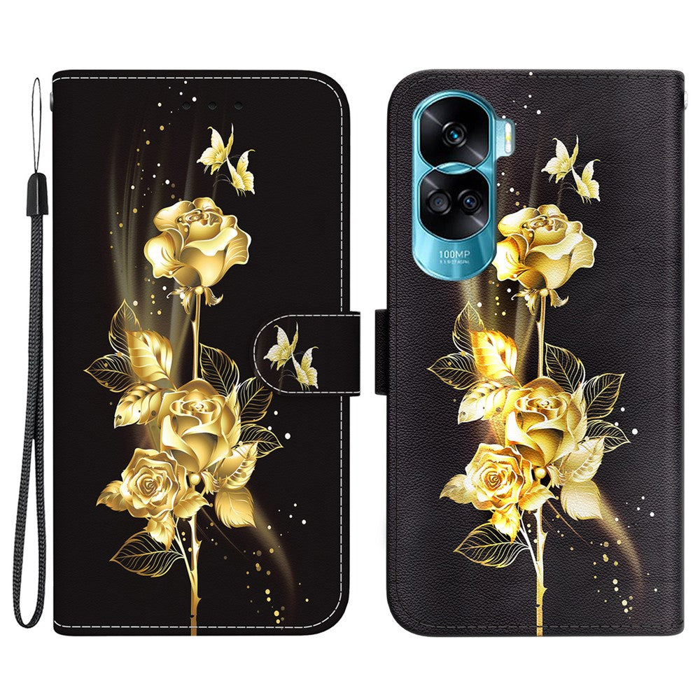 For Honor 90 Lite 5G / X50i 5G etui med mønstertryk, anti-fald telefoncover