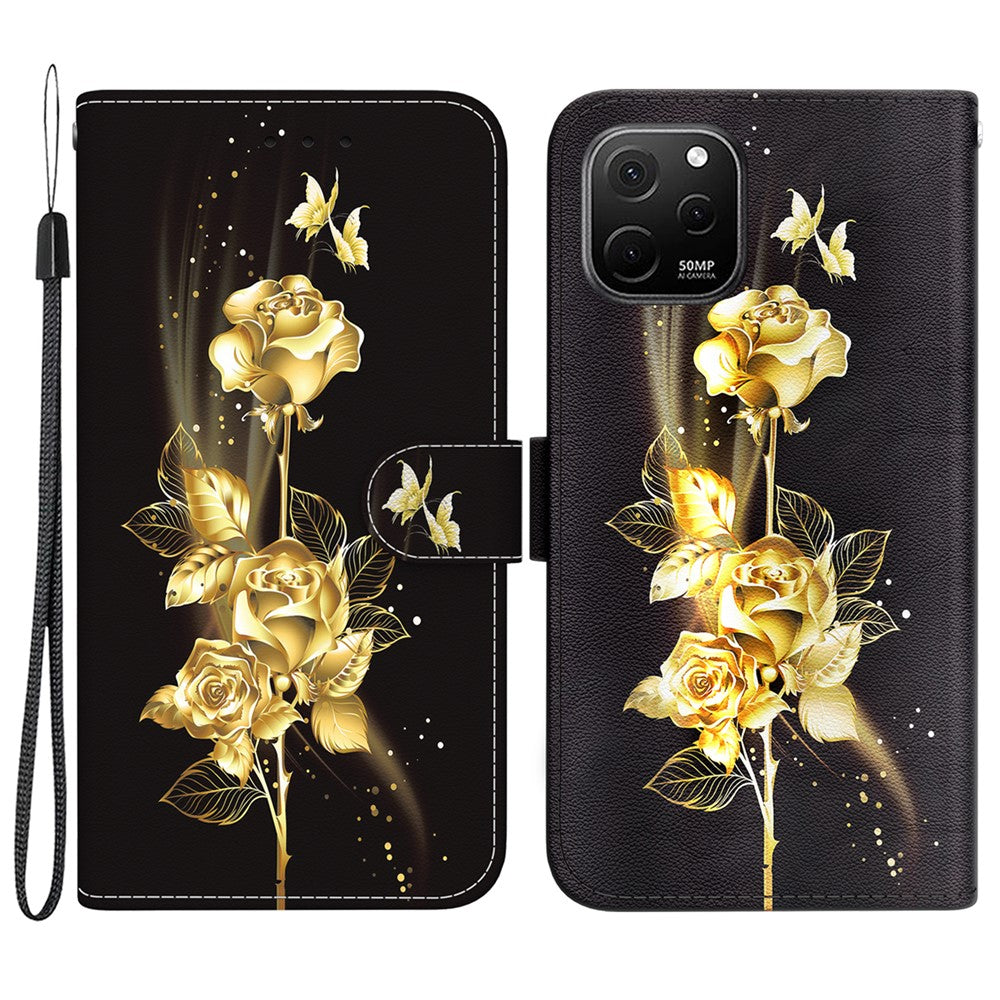 Huawei Nova Y61 4G Plånboksfodral med funktionellt mönstertryck mobilskal