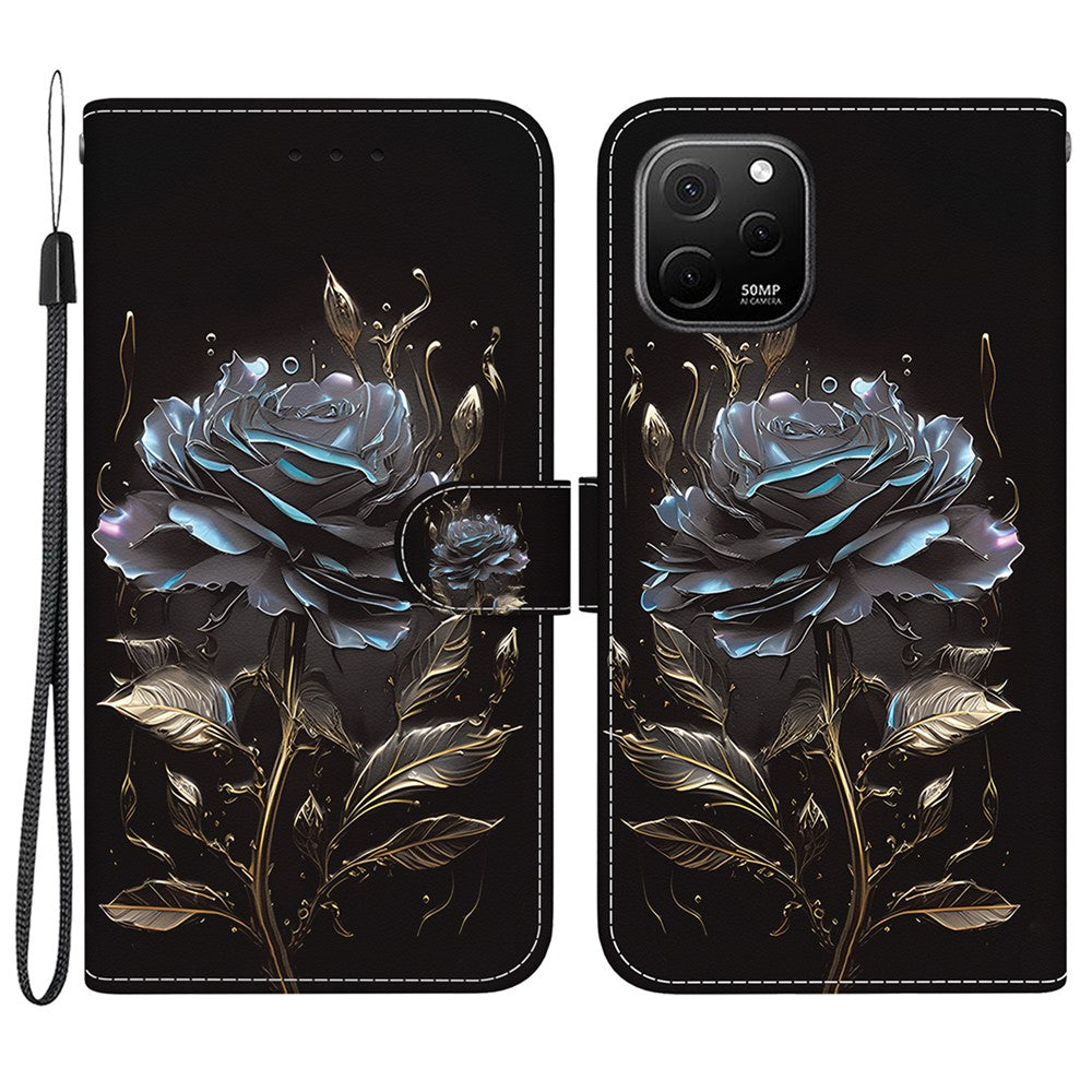 Huawei Nova Y61 4G Plånboksfodral med funktionellt mönstertryck mobilskal