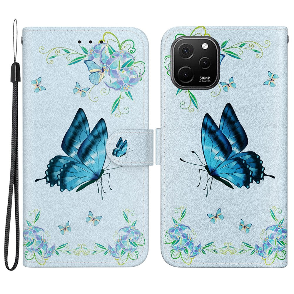 Huawei Nova Y61 4G Plånboksfodral med funktionellt mönstertryck mobilskal
