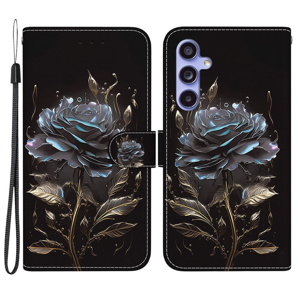 For Samsung Galaxy S23 FE Case PU Leather Pattern Printing Folio Phone Cover