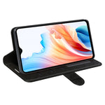 For Oppo A38 4G Case Stand Wallet PU Leather Phone Cover Crazy Horse Texture Shell