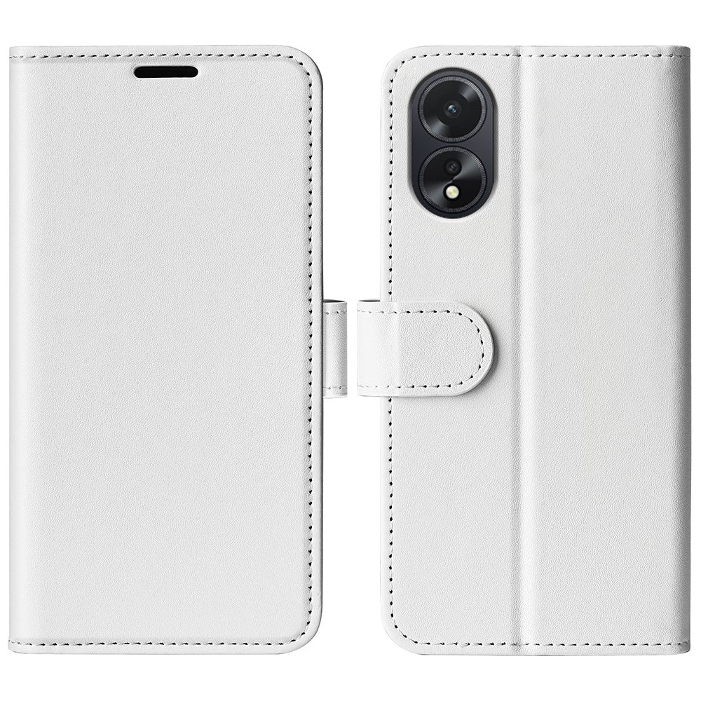 For Oppo A38 4G Case Stand Wallet PU Leather Phone Cover Crazy Horse Texture Shell