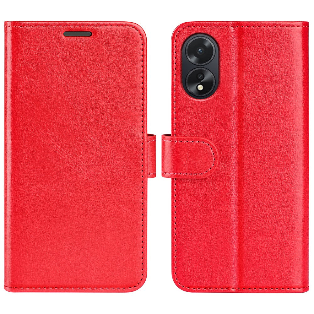 For Oppo A38 4G Case Stand Wallet PU Leather Phone Cover Crazy Horse Texture Shell