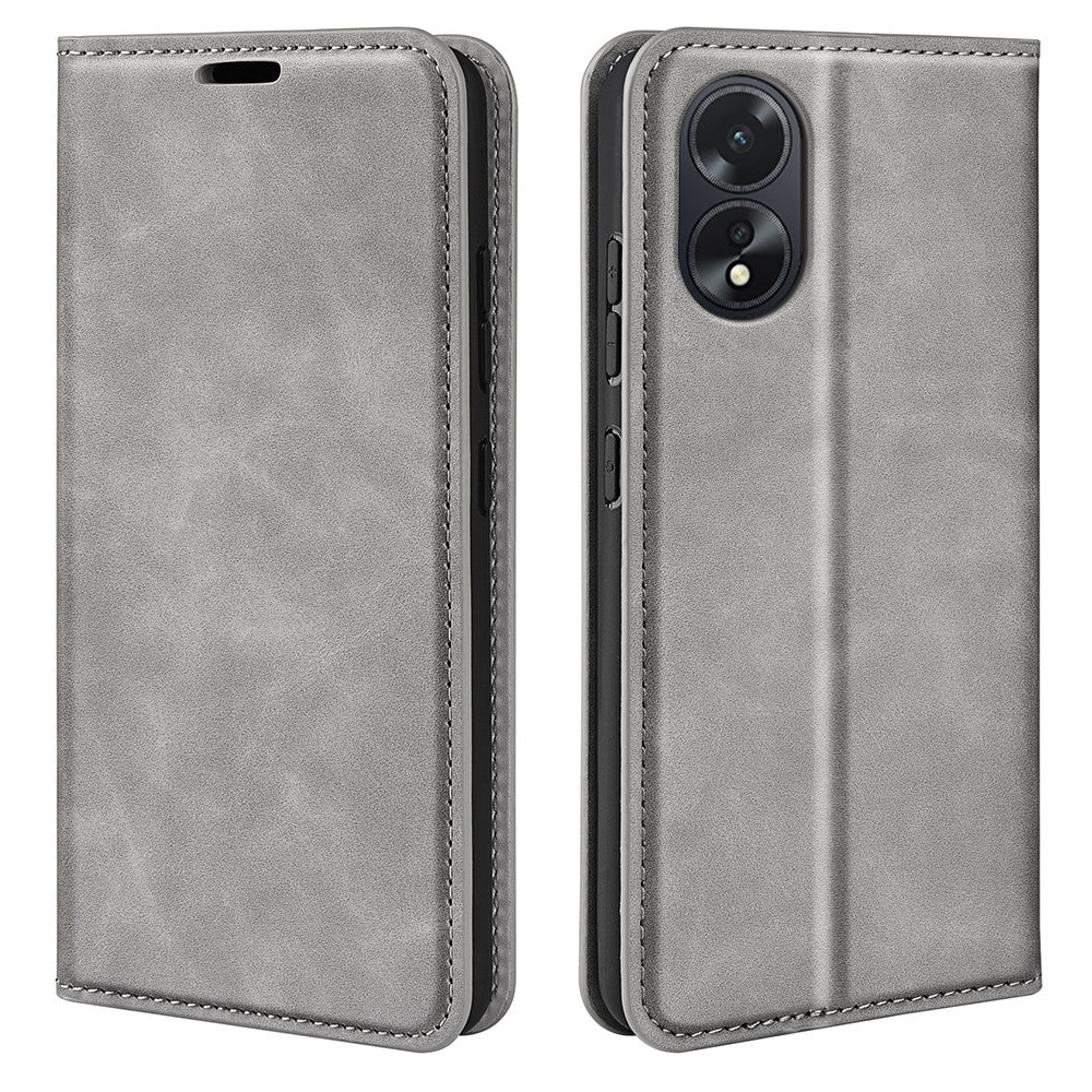 For Oppo A38 4G Phone Case PU Leather Wallet Stand Anti-drop Skin-touch Feeling Cover
