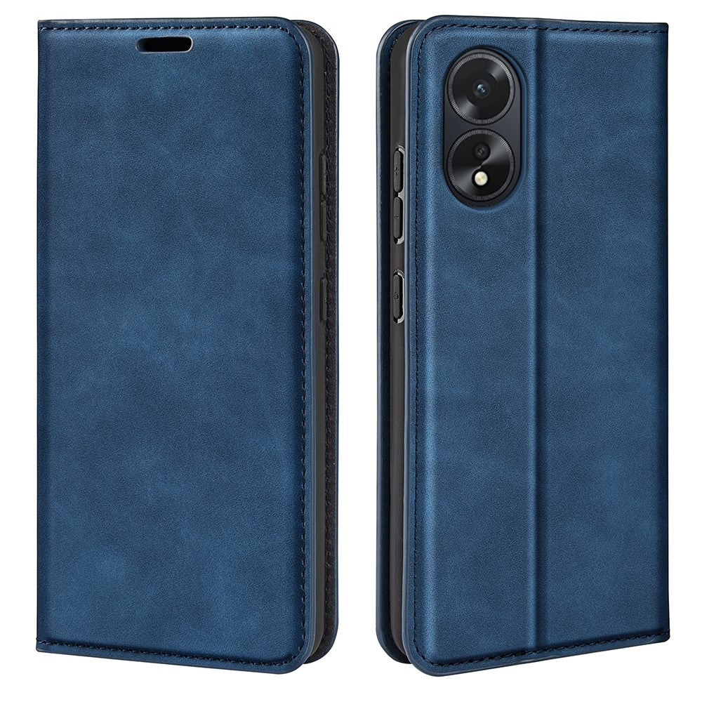 For Oppo A38 4G Phone Case PU Leather Wallet Stand Anti-drop Skin-touch Feeling Cover