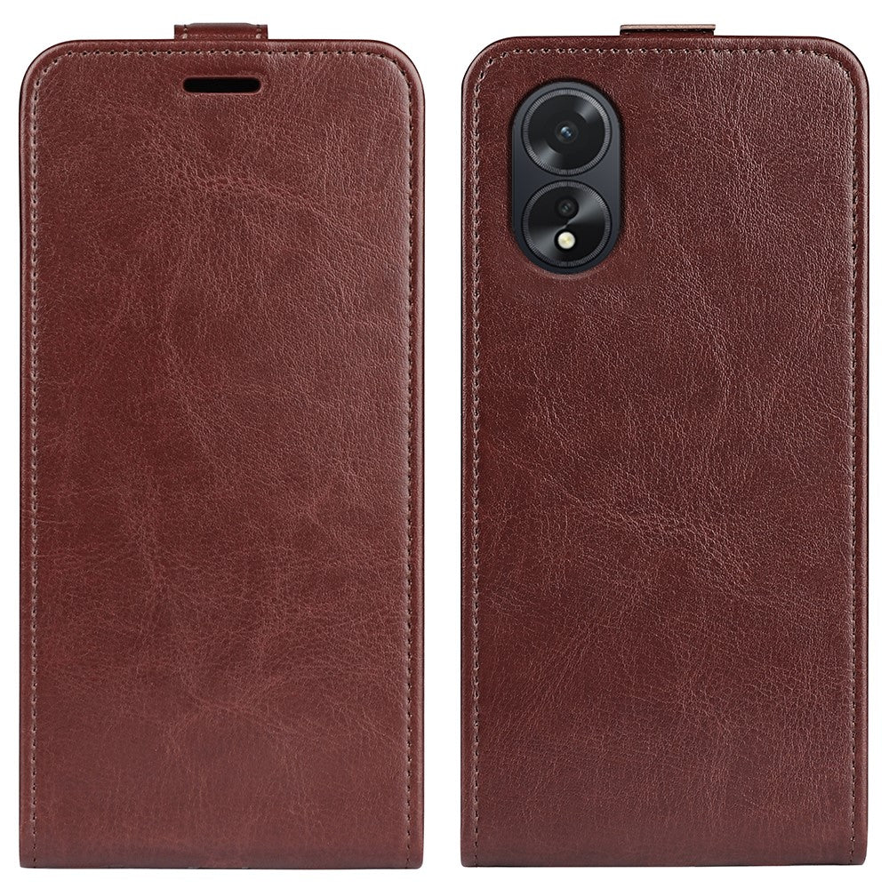 For Oppo A38 4G Case Card Slot Phone Shell Crazy Horse Texture Leather Phone Cover