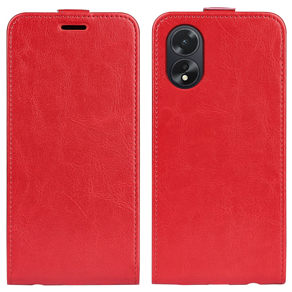 For Oppo A38 4G Case Card Slot Phone Shell Crazy Horse Texture Leather Phone Cover