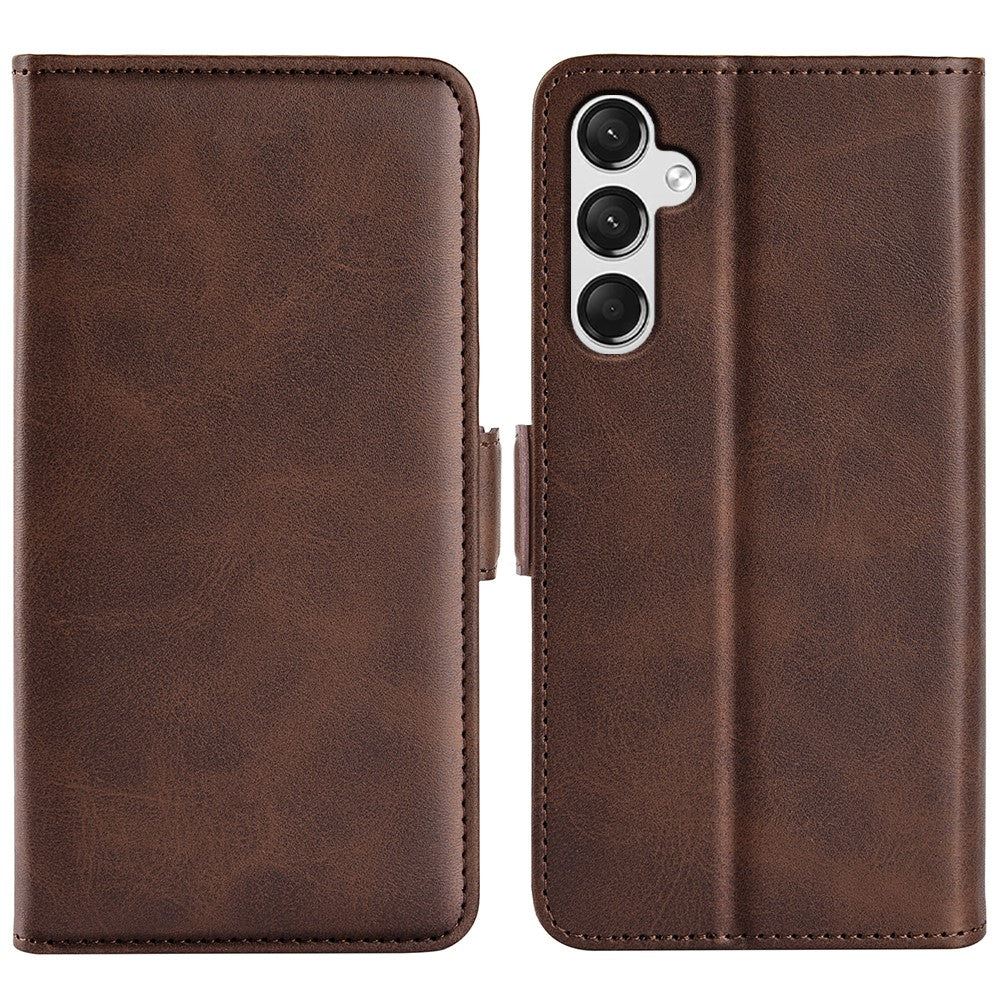 For Samsung Galaxy A25 5G (Global) (161.0 x 76.5 x 8.3mm) Case Wallet Calf Texture Phone Cover PU Leather Stand Flip Shell