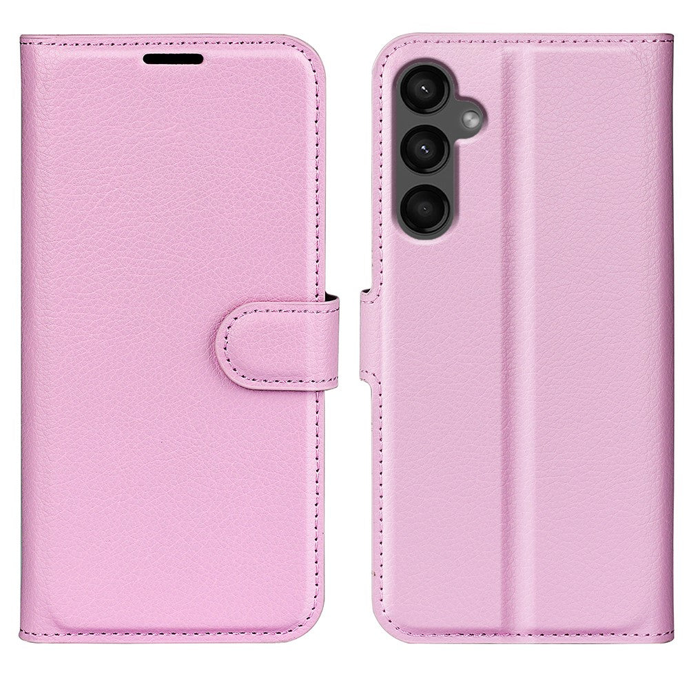 Til Samsung Galaxy A15 5G Cover Slim-Fit Litchi Tekstur Stander Pung Telefon Cover PU Læder Skal