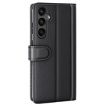 Til Samsung Galaxy A15 5G Etui Ægte Splitlæder Telefoncover med Pungstativ