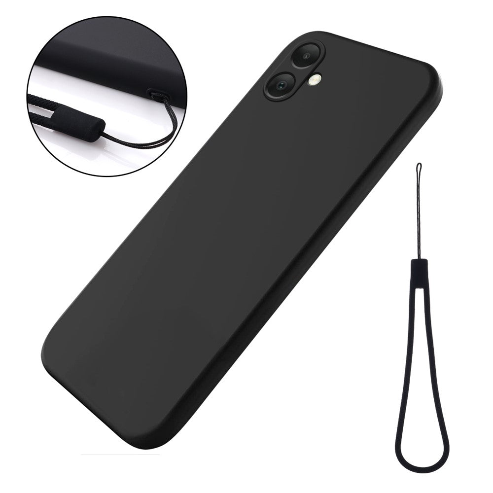 Til Samsung Galaxy A05 4G etui Ridsefast telefoncover Flydende silikone telefoncover med rem