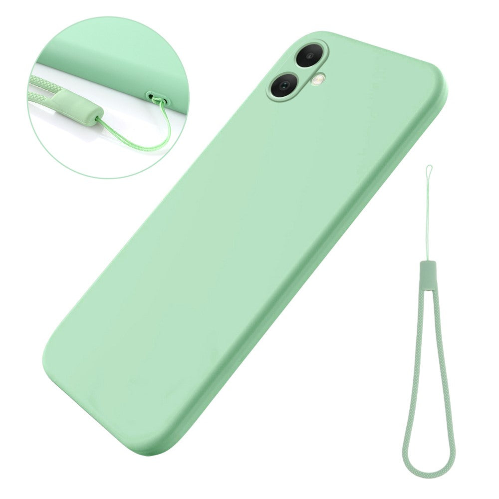 Til Samsung Galaxy A05 4G etui Ridsefast telefoncover Flydende silikone telefoncover med rem