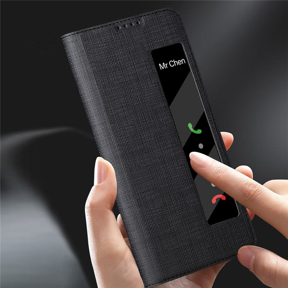 VILI DMX-seriens mobilskal för Huawei Mate 60-skal i PU-läder med stativ och fönster