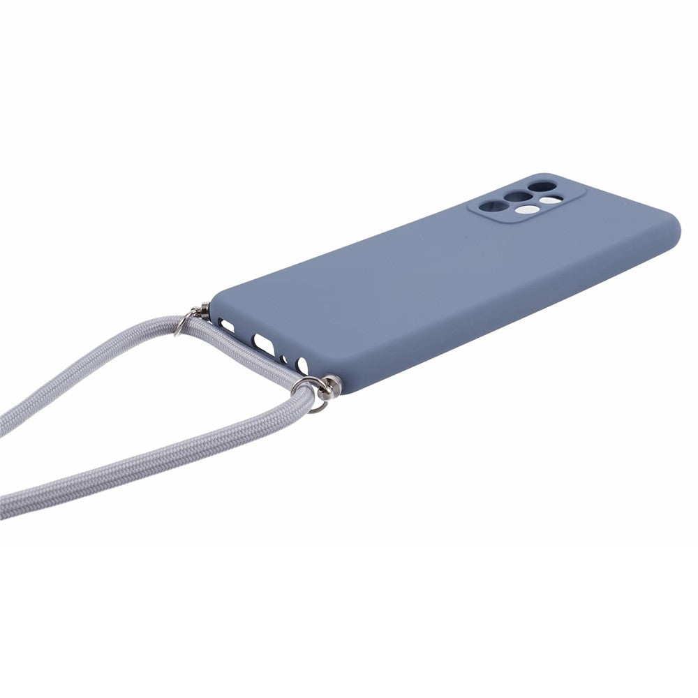 For Samsung Galaxy A23 4G / A23 5G (Global Version) Case Rubberized Phone Cover with Long Lanyard