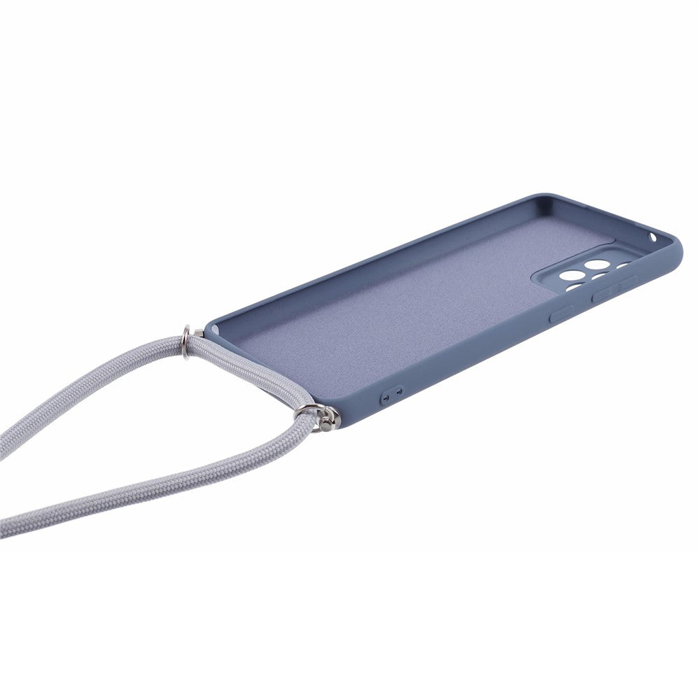For Samsung Galaxy A23 4G / A23 5G (Global Version) Case Rubberized Phone Cover with Long Lanyard